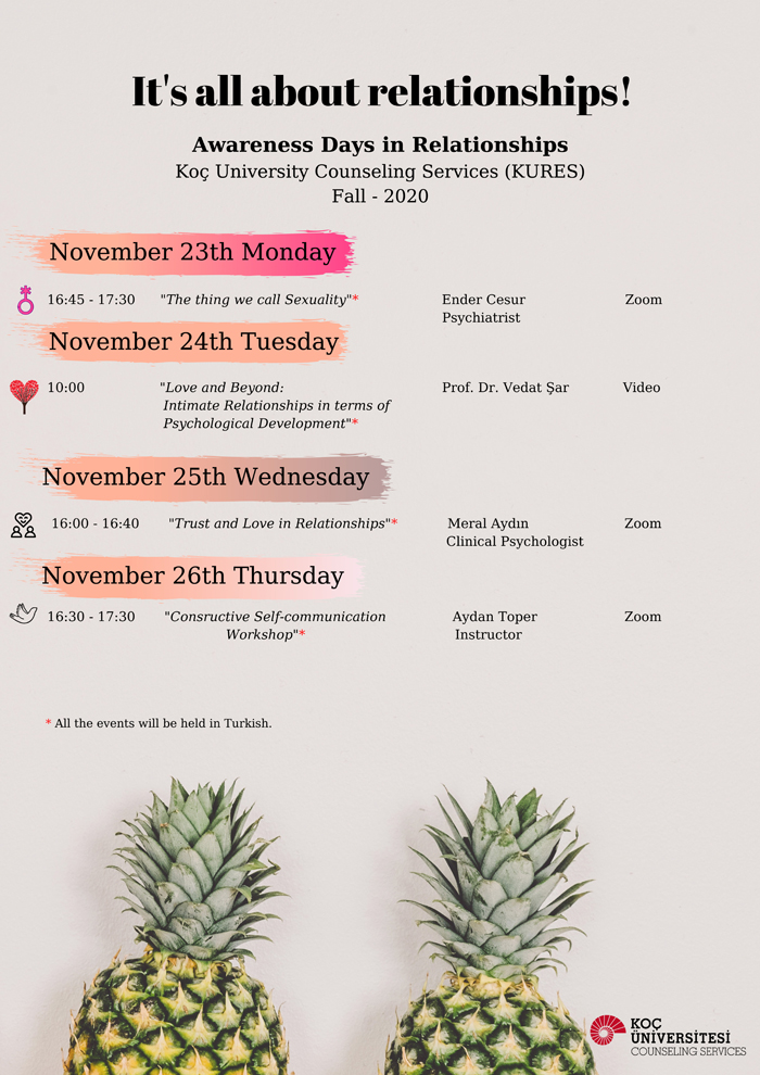 Announcements and Calendar Koç University